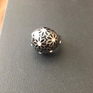 Coach black & silver ring